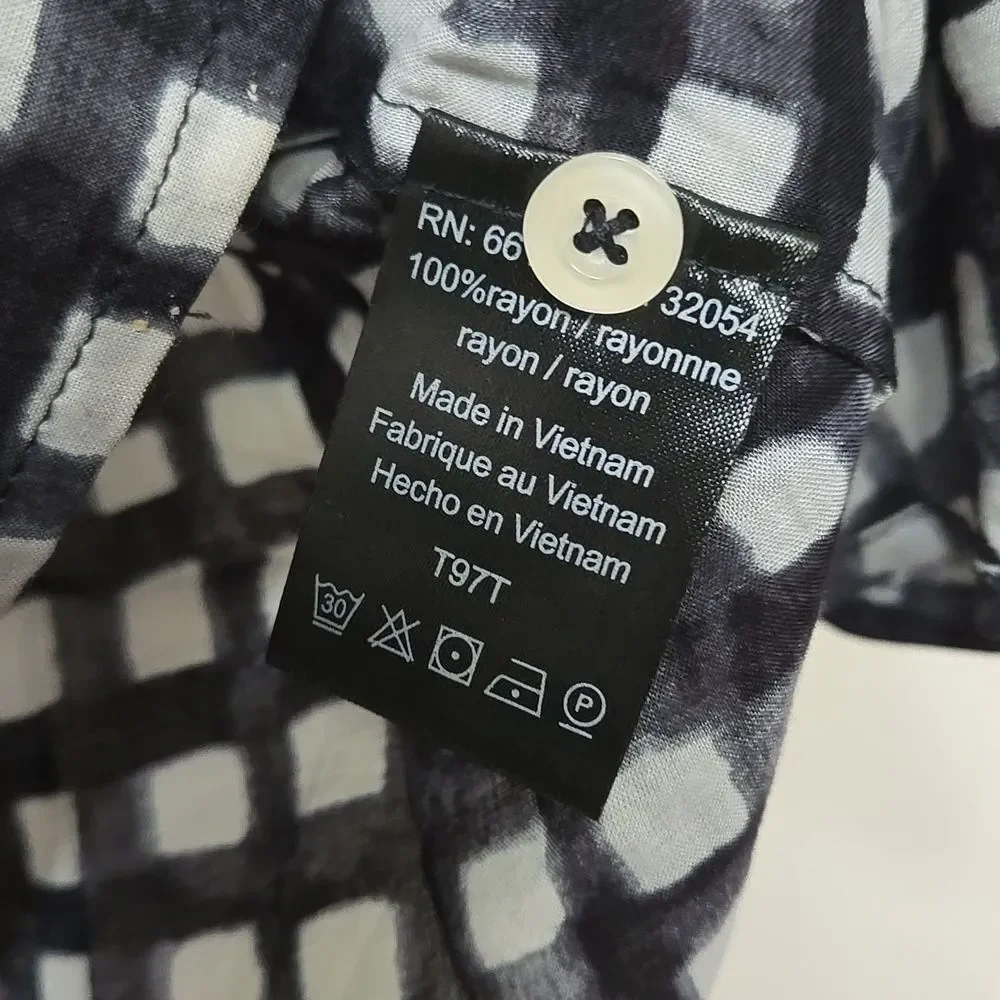 11•1 TYLHO Anthropologie Squares Black White Sleeveless Top Size Small Women's - Picture 5 of 6